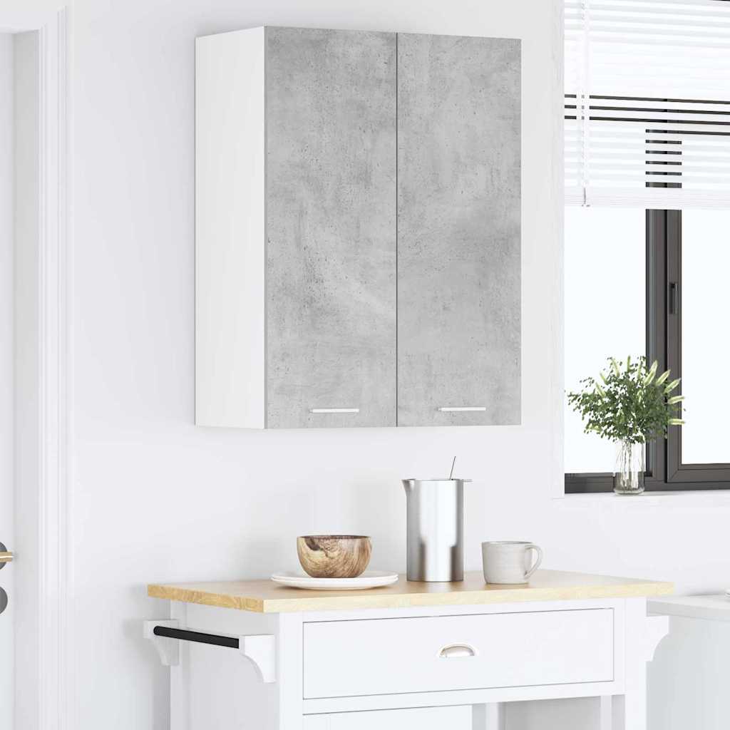Hengende skap med dør Betonggrå 60 x 31 x 80 cm Konstruert tre