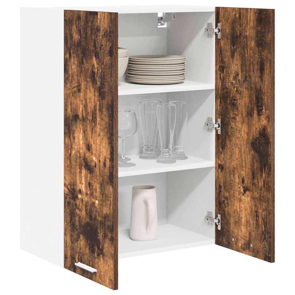 Hengende skap med dør Røkt eik 60 x 31 x 80 cm Konstruert tre