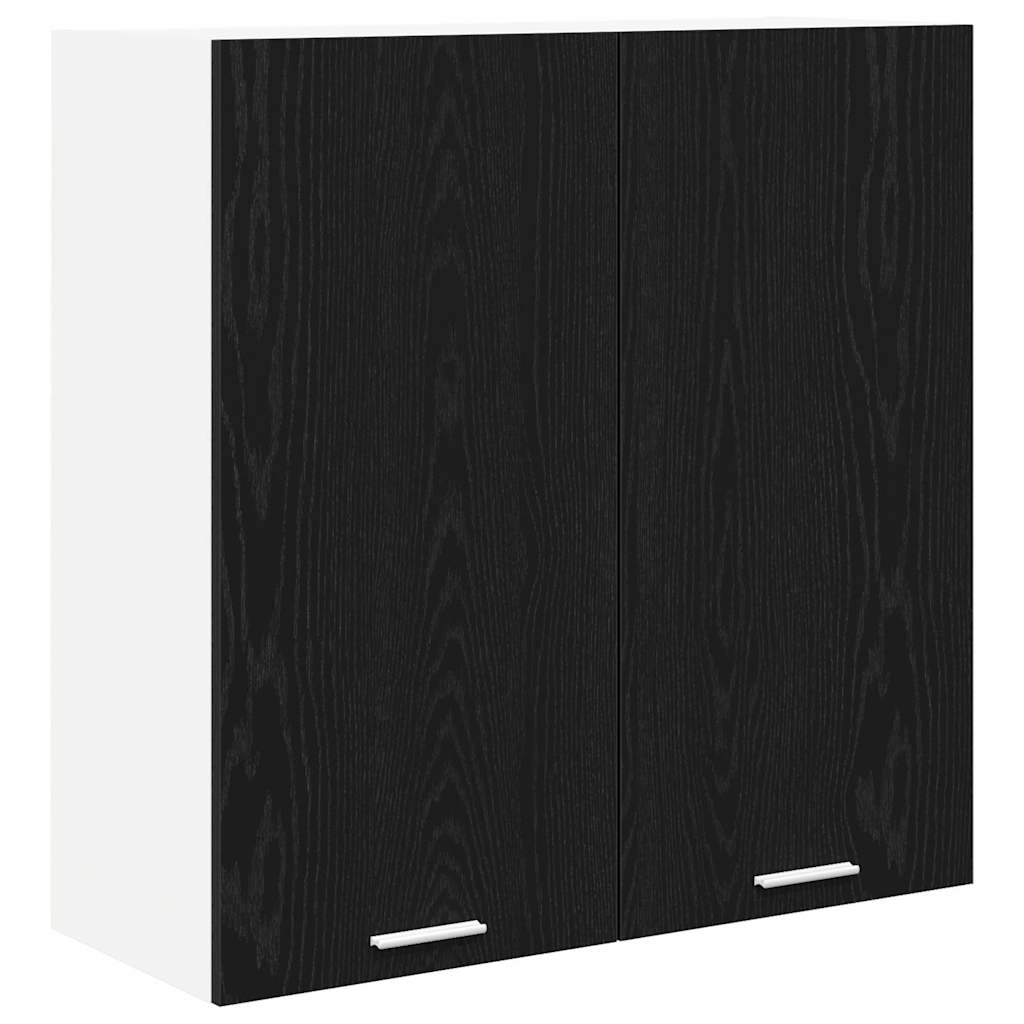 Hengende skap med dør Svart Eik 80 x 31 x 80 cm Konstruert tre