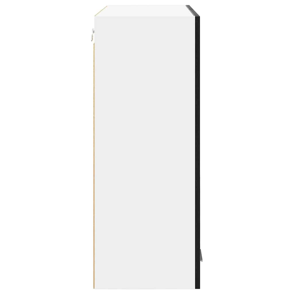 Hengende skap med dør Svart Eik 80 x 31 x 80 cm Konstruert tre