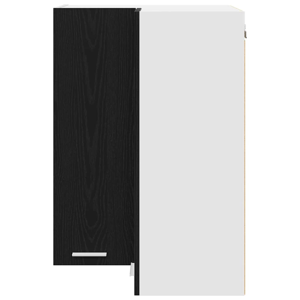 Hengende skap Svart eik og hvit 57 x 57 x 80 cm Konstruert tre