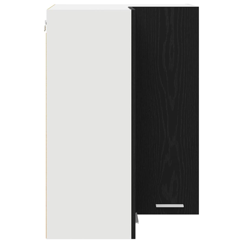 Hengende skap Svart eik og hvit 57 x 57 x 80 cm Konstruert tre