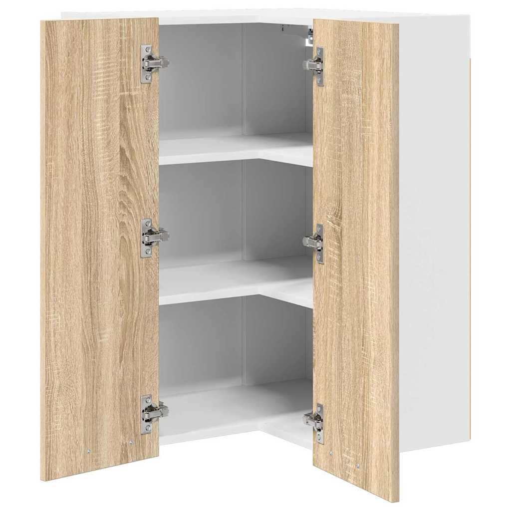 Hengende skap Sonoma eik og hvit 57 x 57 x 80 cm Konstruert tre