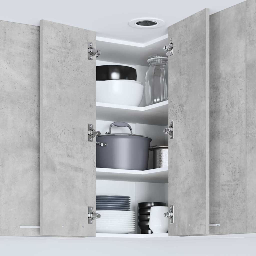 Hengende skap Betonggrå og hvit 57 x 57 x 80 cm Konstruert tre