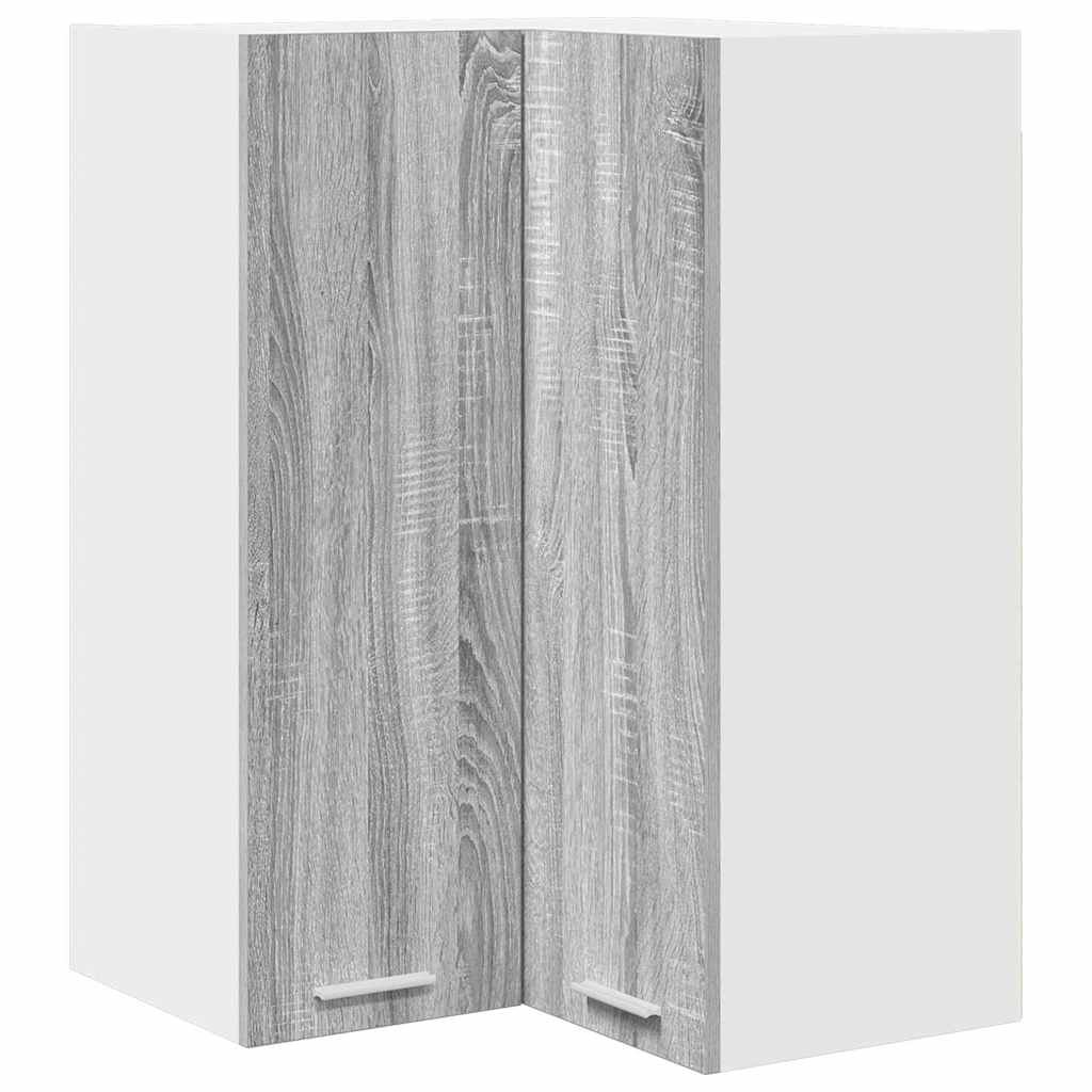 Hengende skap Grå Sonoma og hvit 57 x 57 x 80 cm Konstruert tre