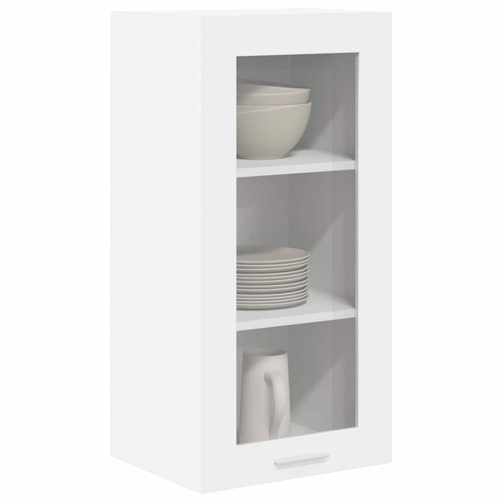 Hengende skap med dør 2 pcs Hvit 40 x 31 x 80 cm Konstruert tre