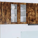 Hengende skap 2 pcs Røkt eik 40 x 31 x 80 cm Konstruert tre