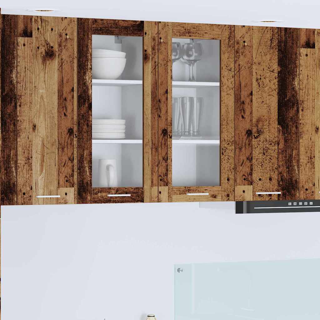 Hengende skap 2 pcs Gammelt tre 40 x 31 x 80 cm Konstruert tre