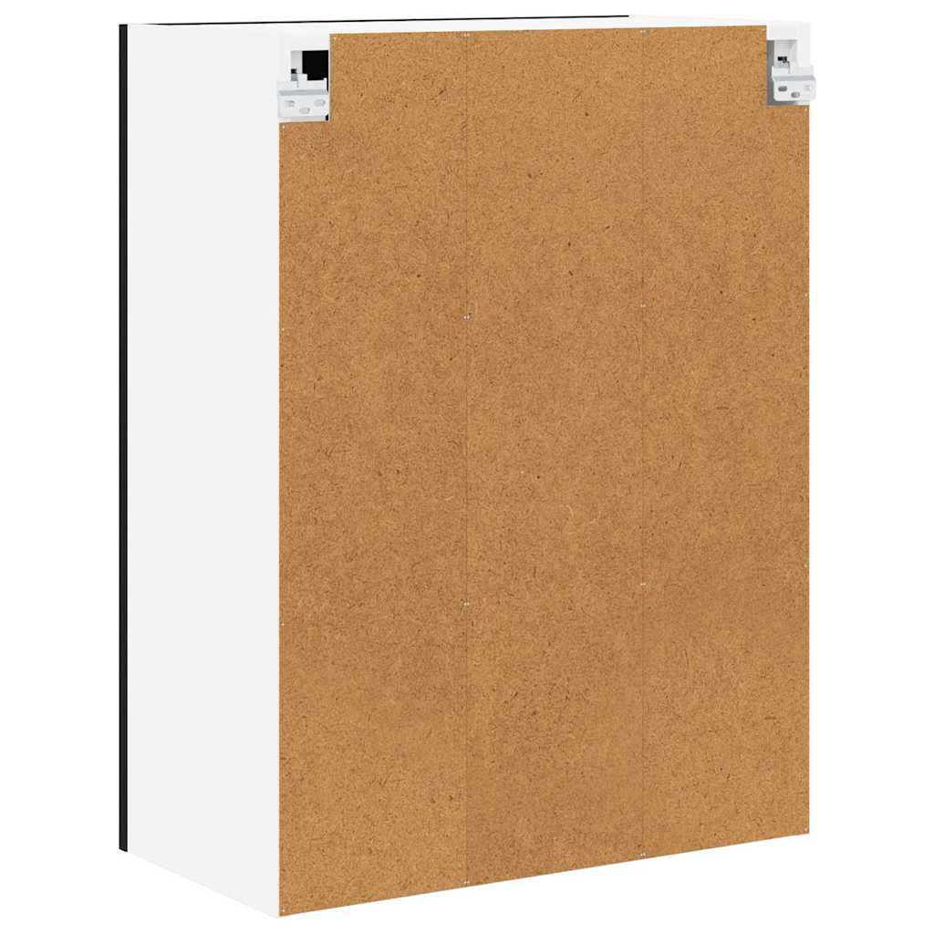 Hengende skap med dør Svart Eik 60 x 31 x 80 cm Konstruert tre