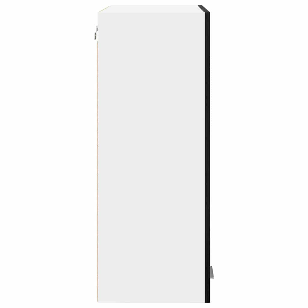 Hengende skap med dør Svart Eik 60 x 31 x 80 cm Konstruert tre