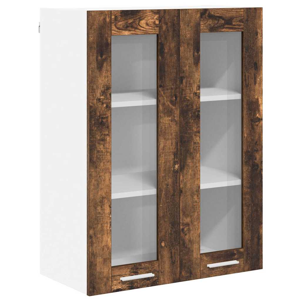 Hengende skap med dør Røkt eik 60 x 31 x 80 cm Konstruert tre