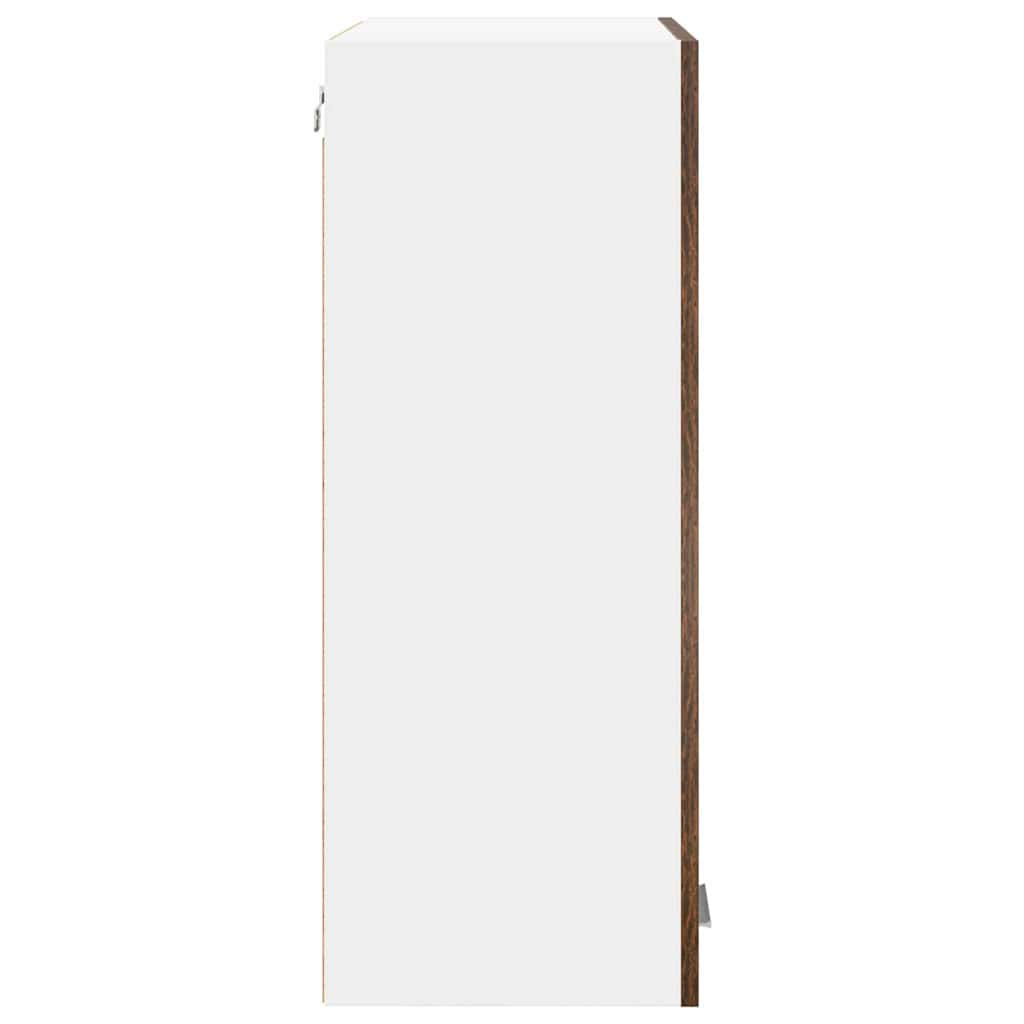 Hengende skap med dør Røkt eik 60 x 31 x 80 cm Konstruert tre
