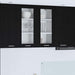 Hengende skap med dør Svart Eik 80 x 31 x 80 cm Konstruert tre