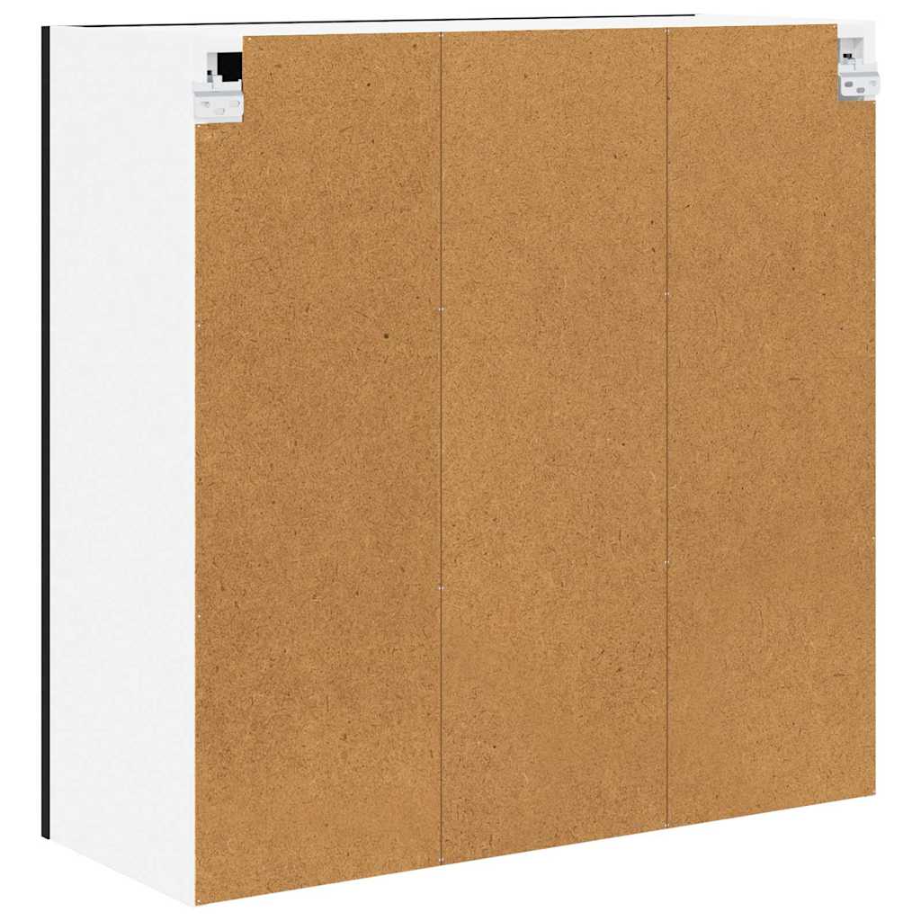 Hengende skap med dør Svart Eik 80 x 31 x 80 cm Konstruert tre
