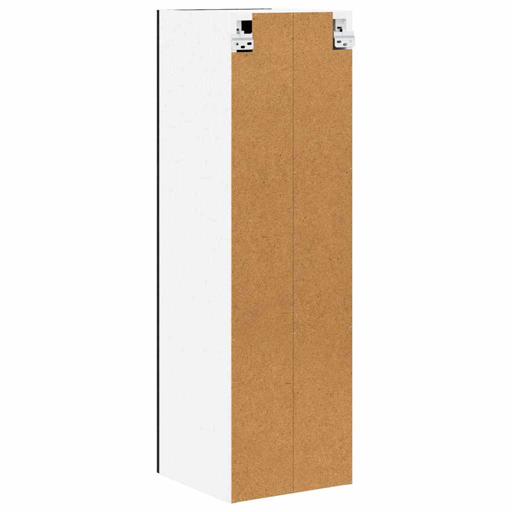 Hengende skap med dør Svart Eik 30 x 31 x 100 cm Konstruert tre