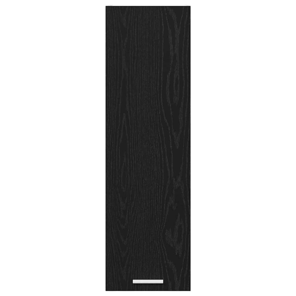 Hengende skap med dør Svart Eik 30 x 31 x 100 cm Konstruert tre