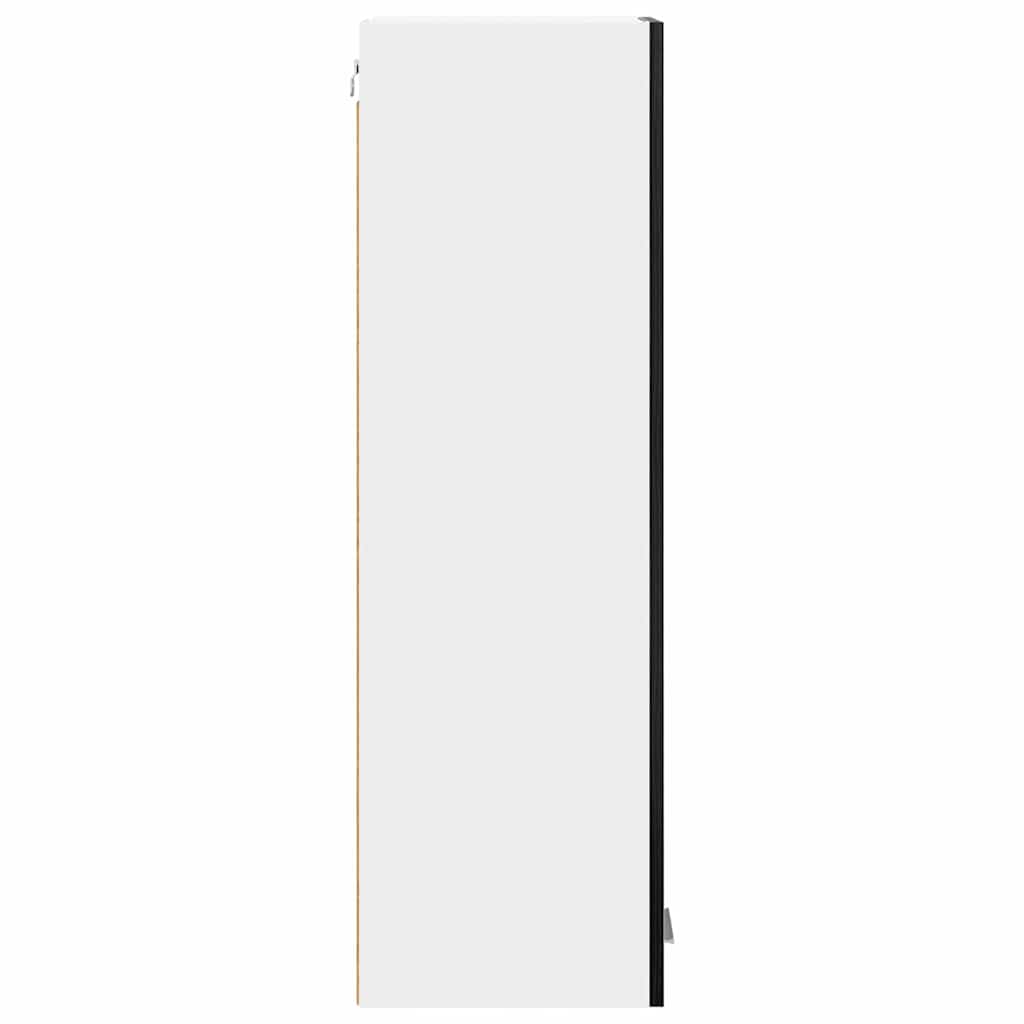 Hengende skap med dør Svart Eik 30 x 31 x 100 cm Konstruert tre