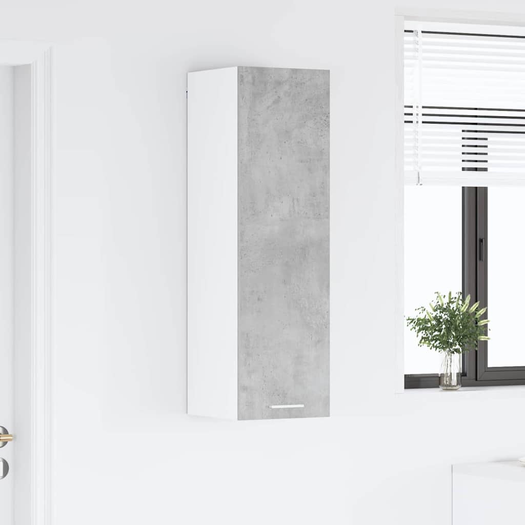 Hengende skap med dør Betonggrå 30 x 31 x 100 cm Konstruert tre