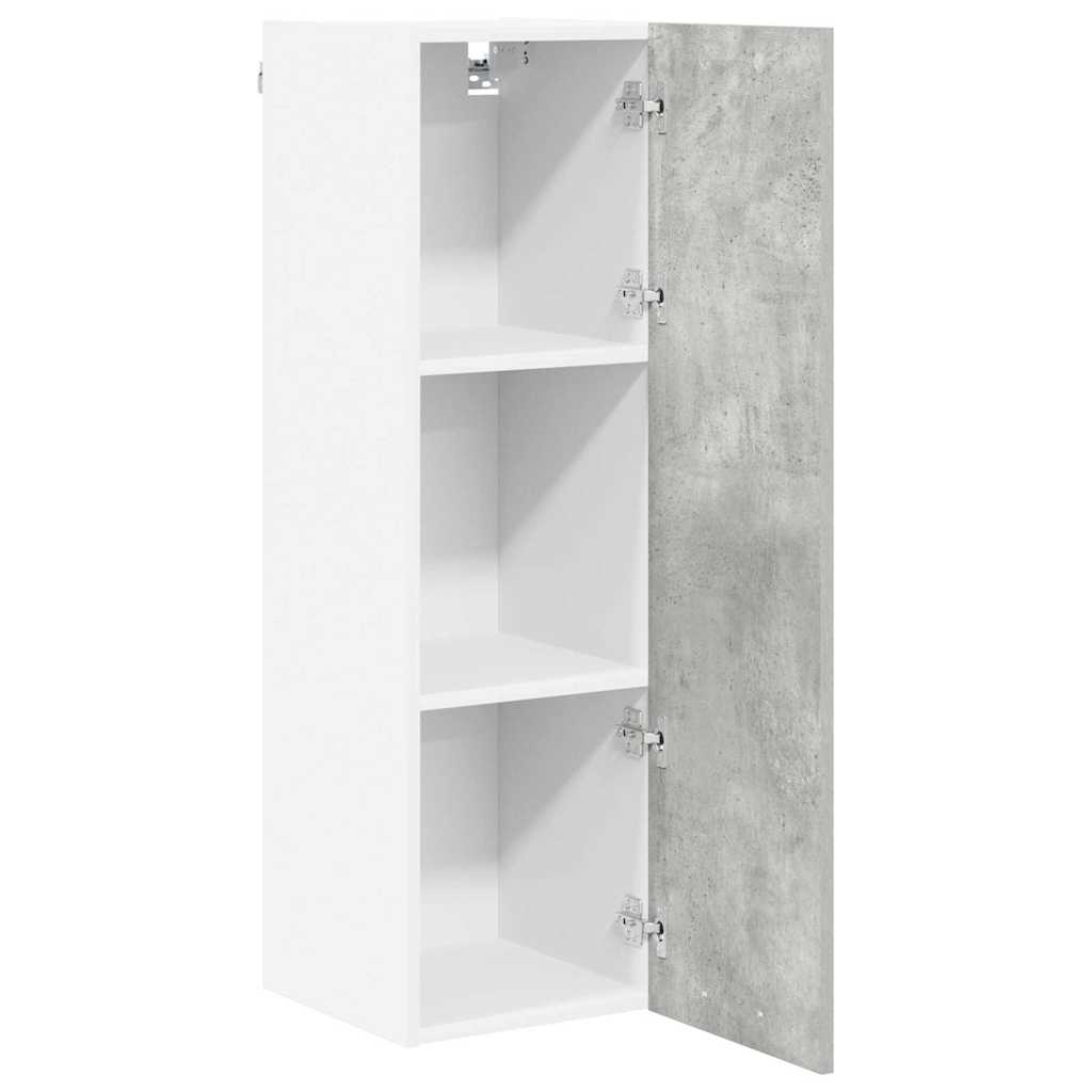 Hengende skap med dør Betonggrå 30 x 31 x 100 cm Konstruert tre