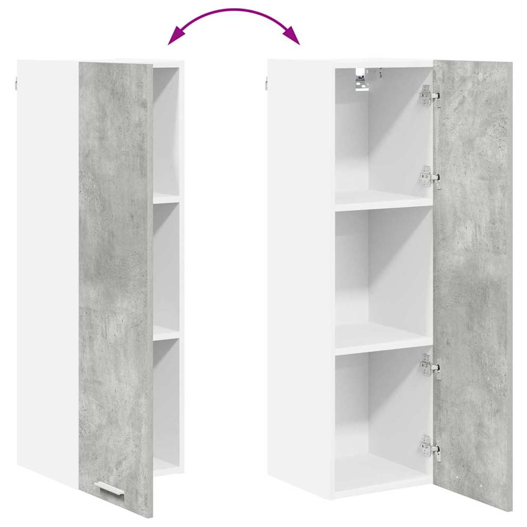 Hengende skap med dør Betonggrå 30 x 31 x 100 cm Konstruert tre