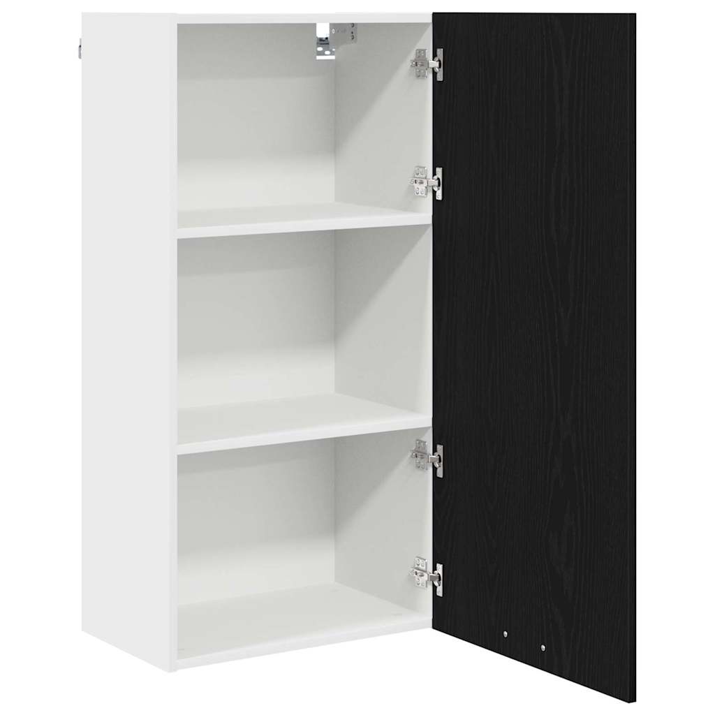 Hengende skap Svart eik og hvit 50 x 31 x 100 cm Konstruert tre