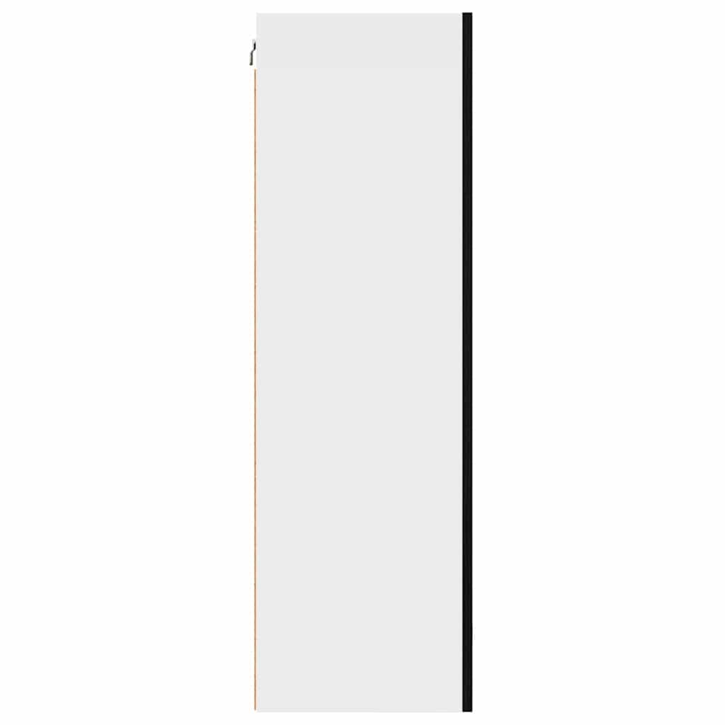 Hengende skap Svart eik og hvit 50 x 31 x 100 cm Konstruert tre