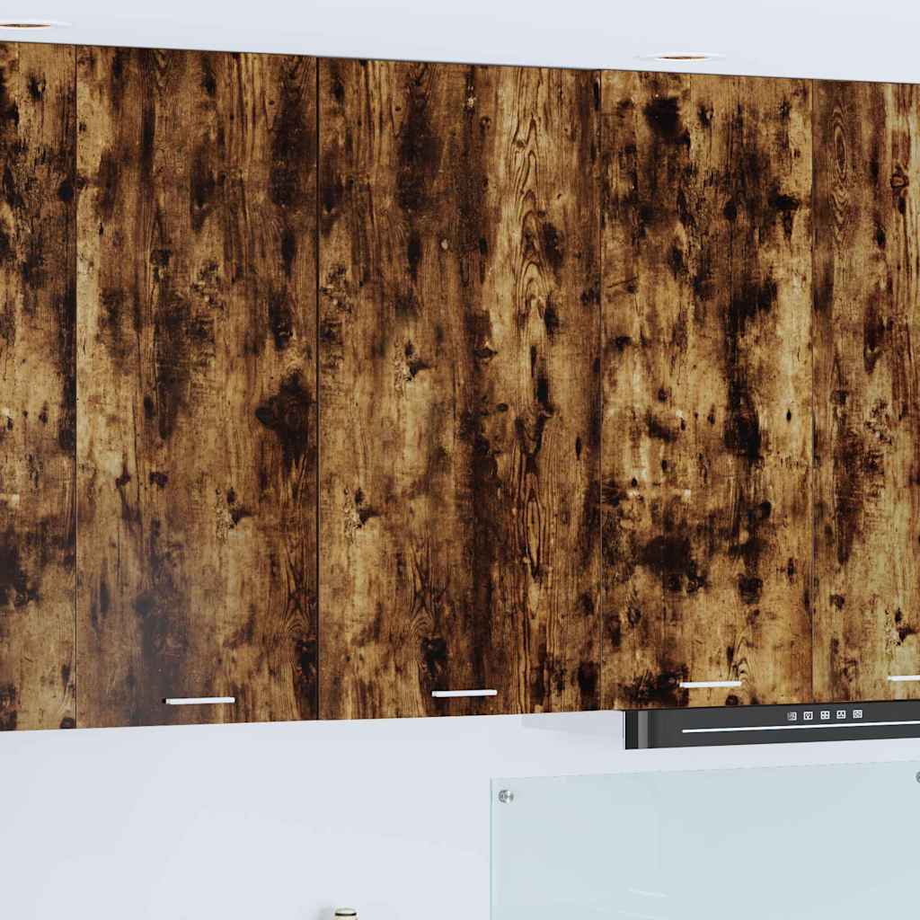 Hengende skap Røkt eik og hvit 50 x 31 x 100 cm Konstruert tre