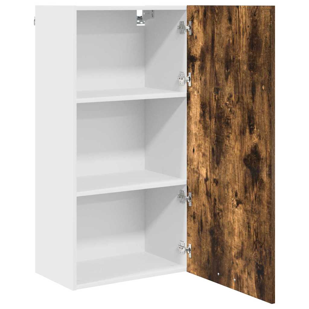 Hengende skap Røkt eik og hvit 50 x 31 x 100 cm Konstruert tre