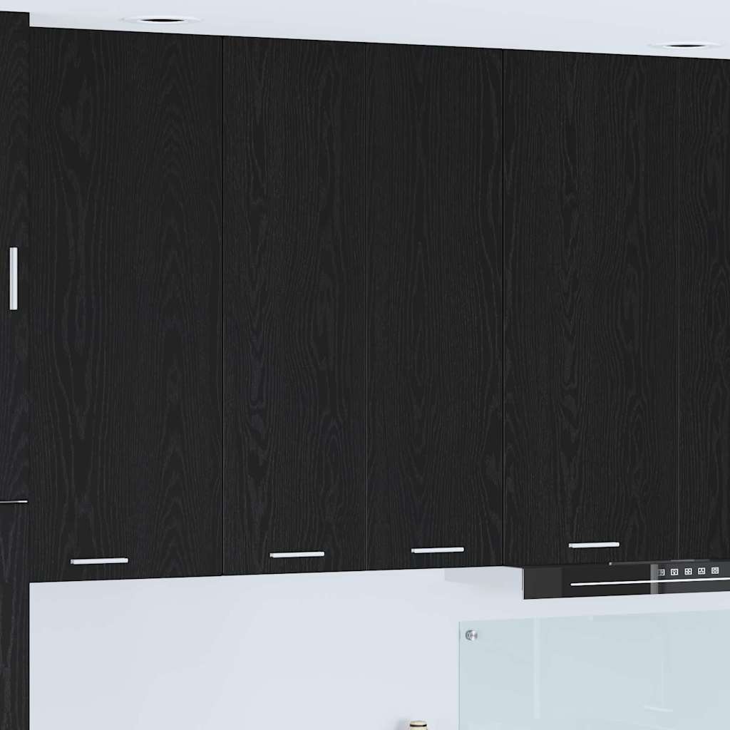 Hengende skap med dør Svart Eik 60 x 31 x 100 cm Konstruert tre