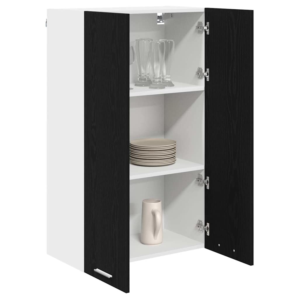 Hengende skap med dør Svart Eik 60 x 31 x 100 cm Konstruert tre