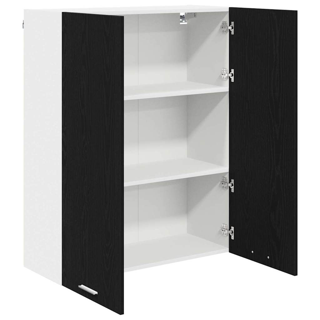 Hengende skap med dør Svart Eik 80 x 31 x 100 cm Konstruert tre