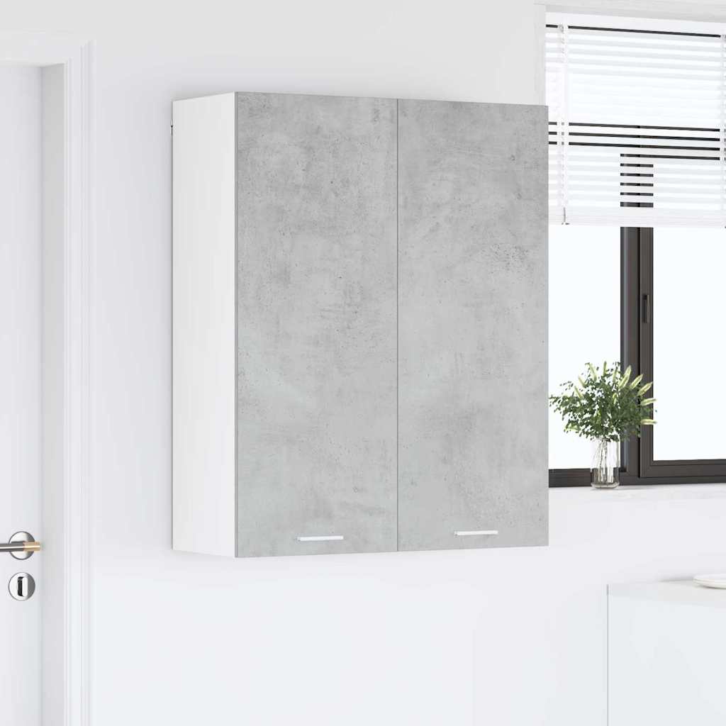 Hengende skap med dør Betonggrå 80 x 31 x 100 cm Konstruert tre