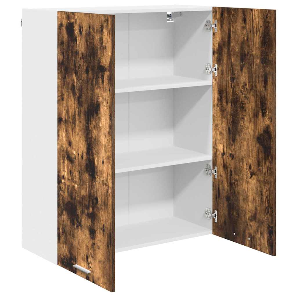 Hengende skap med dør Røkt eik 80 x 31 x 100 cm Konstruert tre