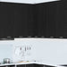 Hengende skap Svart eik og hvit 57 x 57 x 100 cm Konstruert tre
