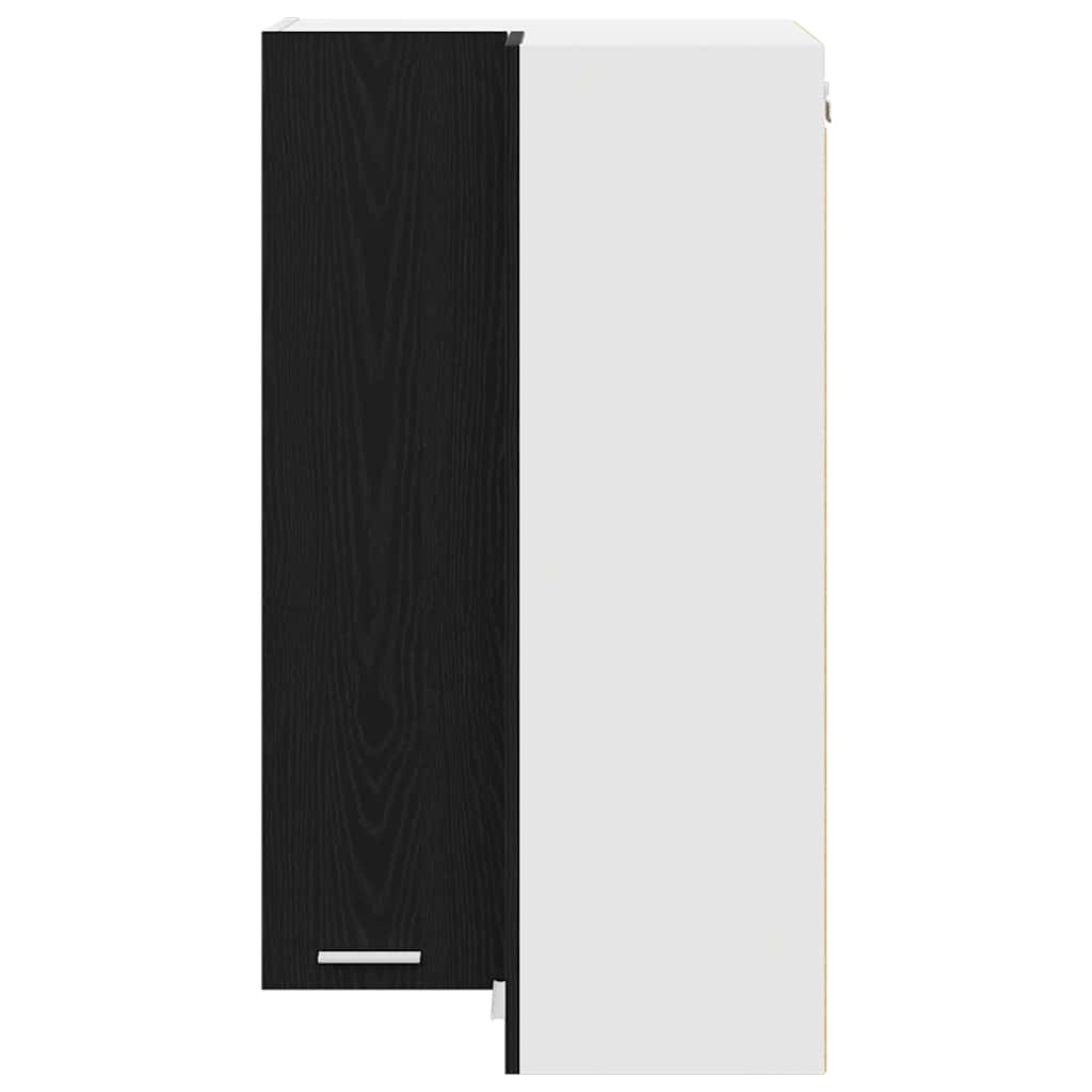 Hengende skap Svart eik og hvit 57 x 57 x 100 cm Konstruert tre