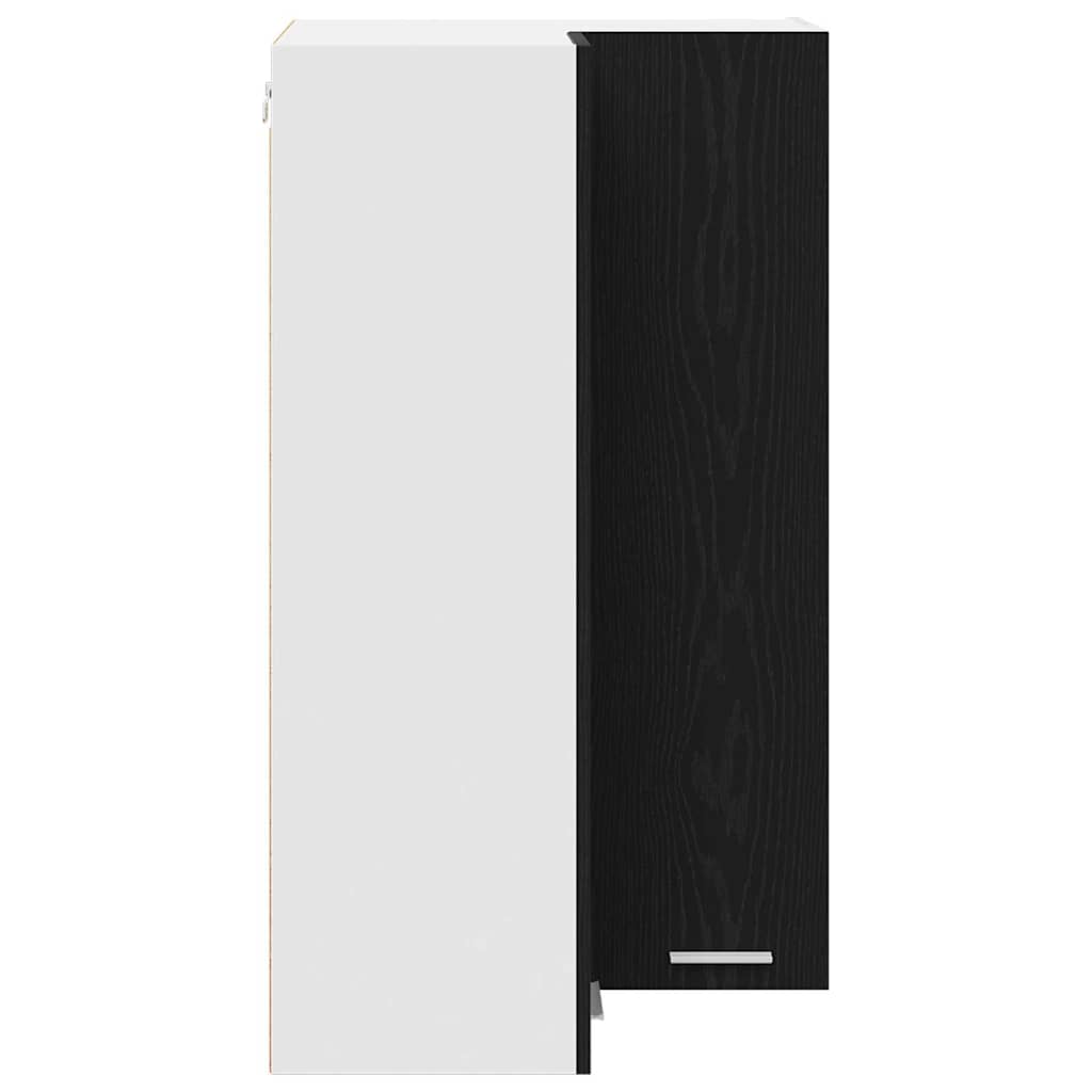 Hengende skap Svart eik og hvit 57 x 57 x 100 cm Konstruert tre