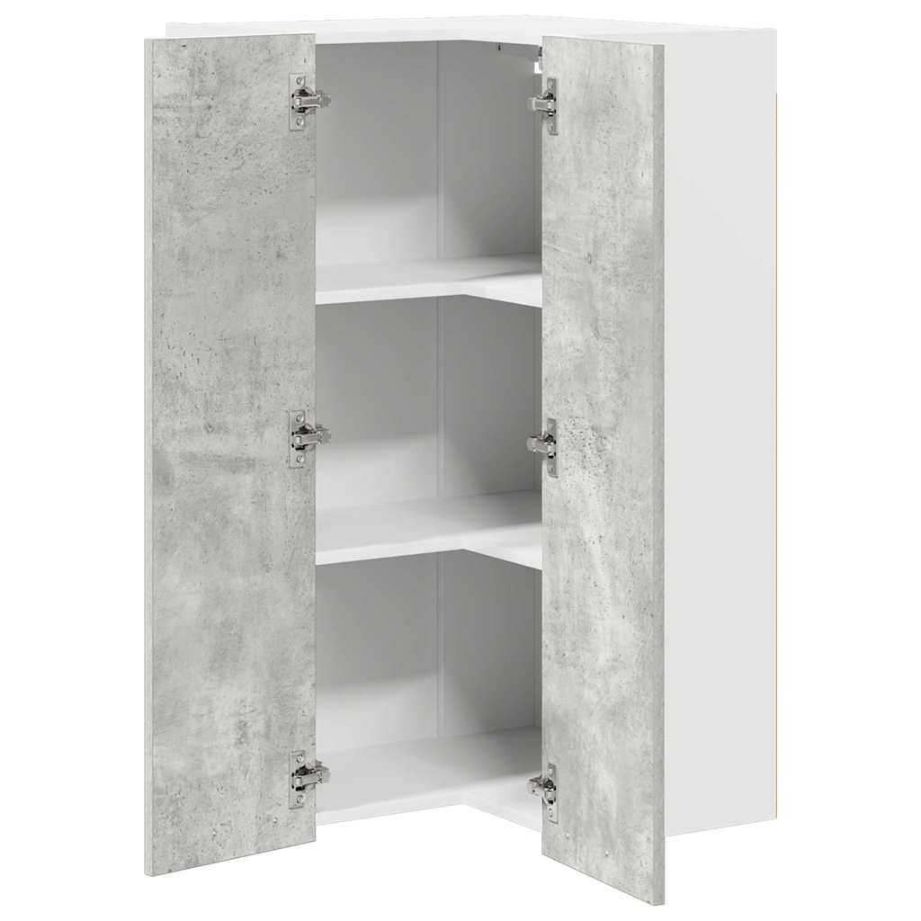 Hengende skap Betonggrå og hvit 57 x 57 x 100 cm Konstruert tre