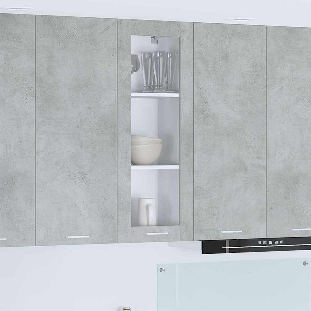Hengende skap med dør Betonggrå 40 x 31 x 100 cm Konstruert tre