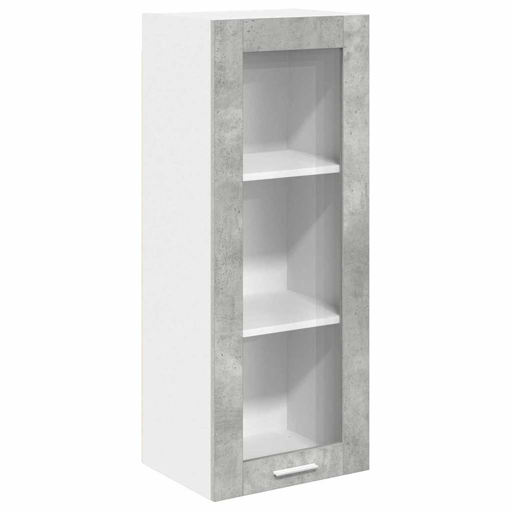 Hengende skap med dør Betonggrå 40 x 31 x 100 cm Konstruert tre