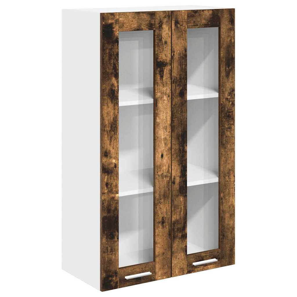 Hengende skap med dør Røkt eik 60 x 31 x 100 cm Konstruert tre