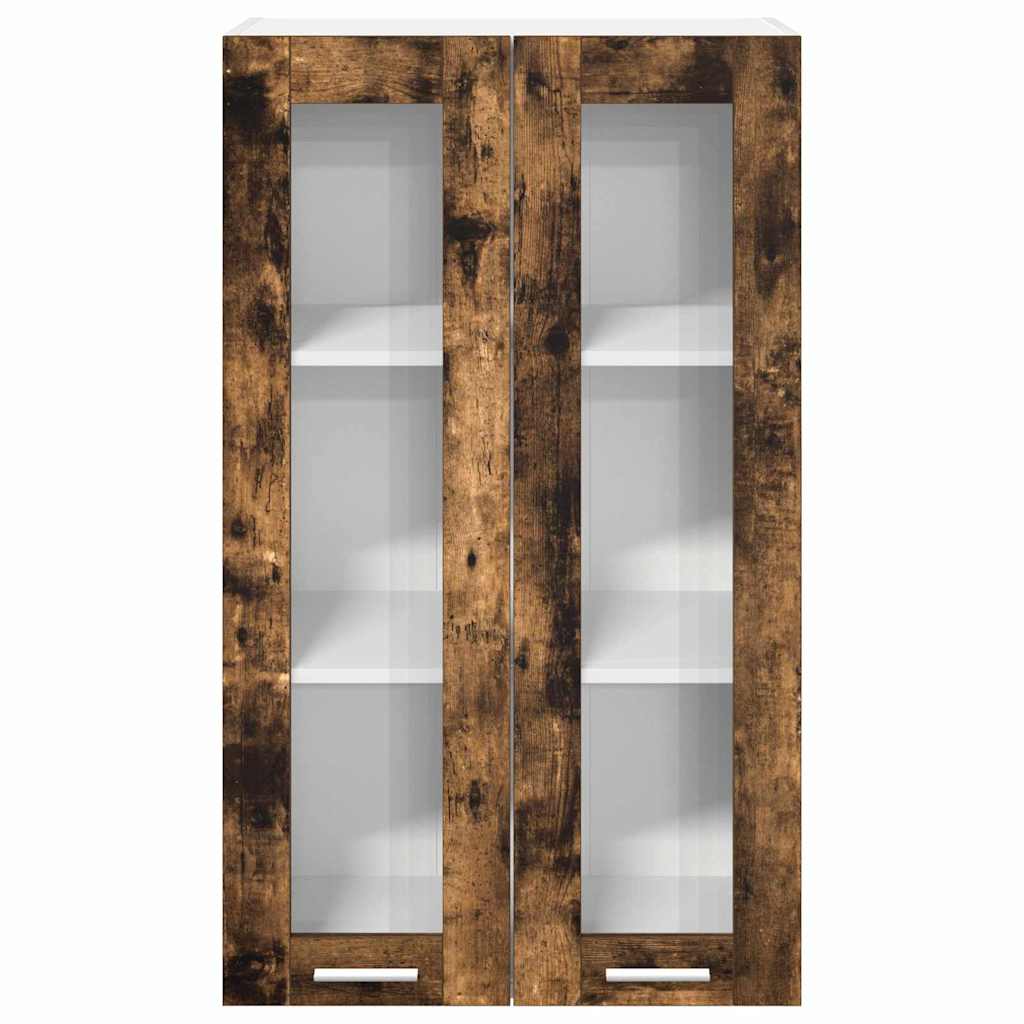 Hengende skap med dør Røkt eik 60 x 31 x 100 cm Konstruert tre