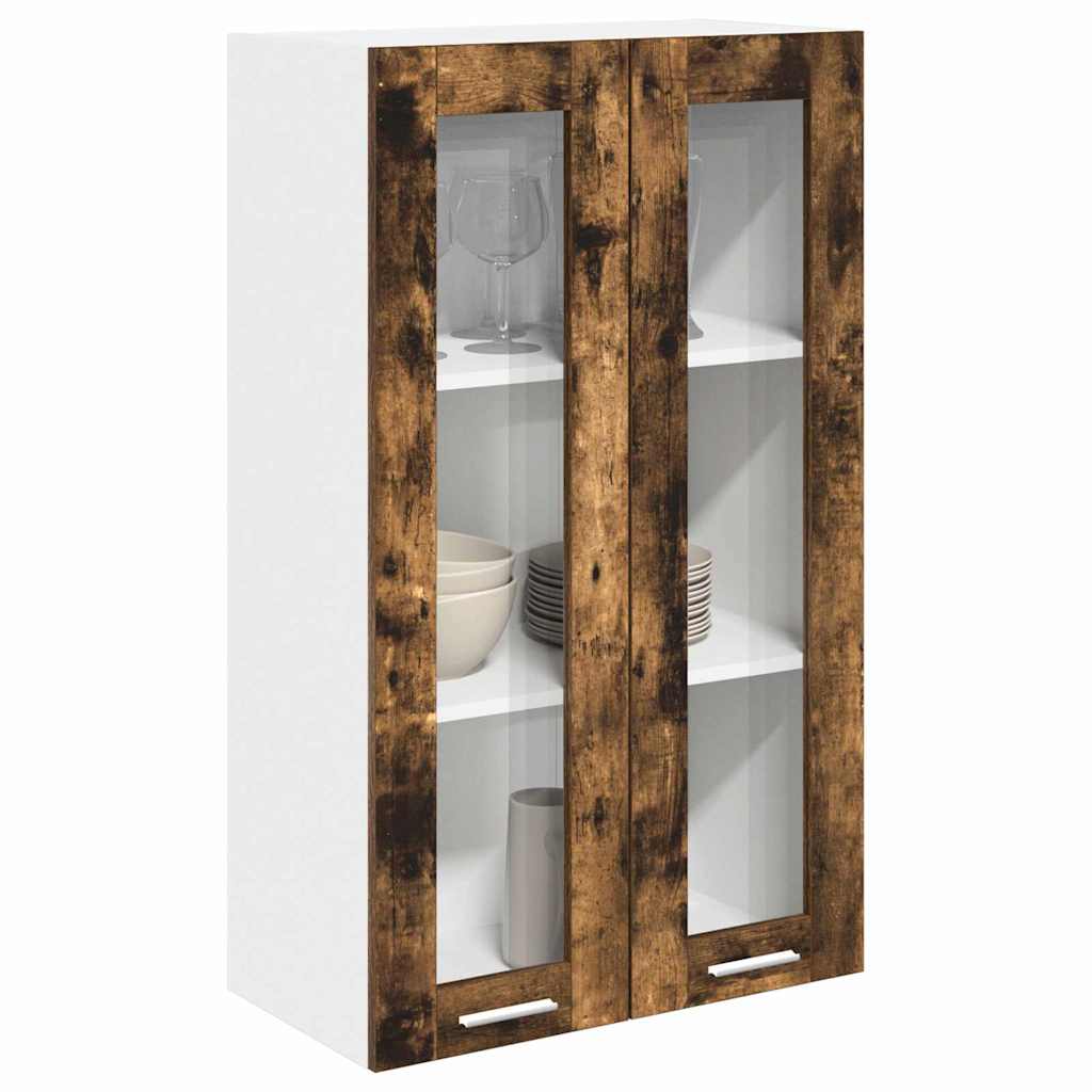 Hengende skap med dør Røkt eik 60 x 31 x 100 cm Konstruert tre