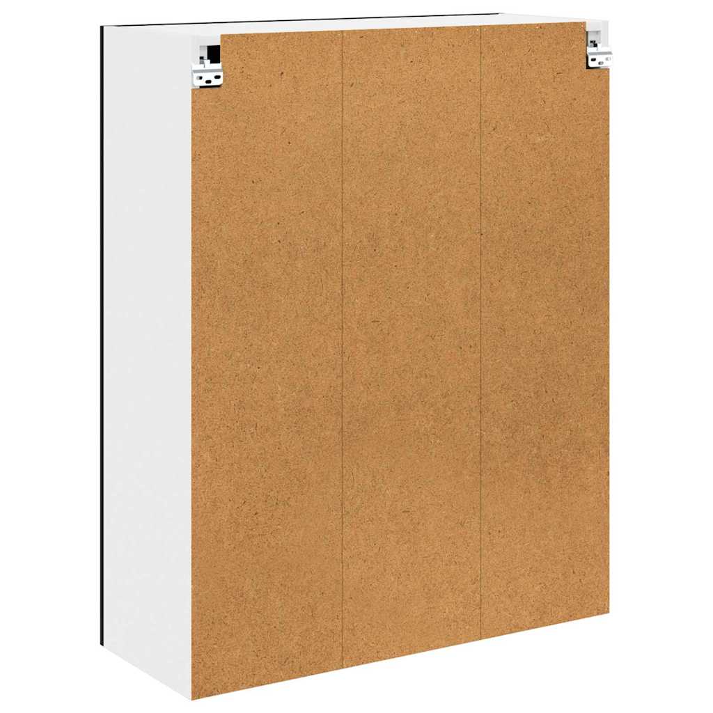 Hengende skap med dør Svart Eik 80 x 31 x 100 cm Konstruert tre