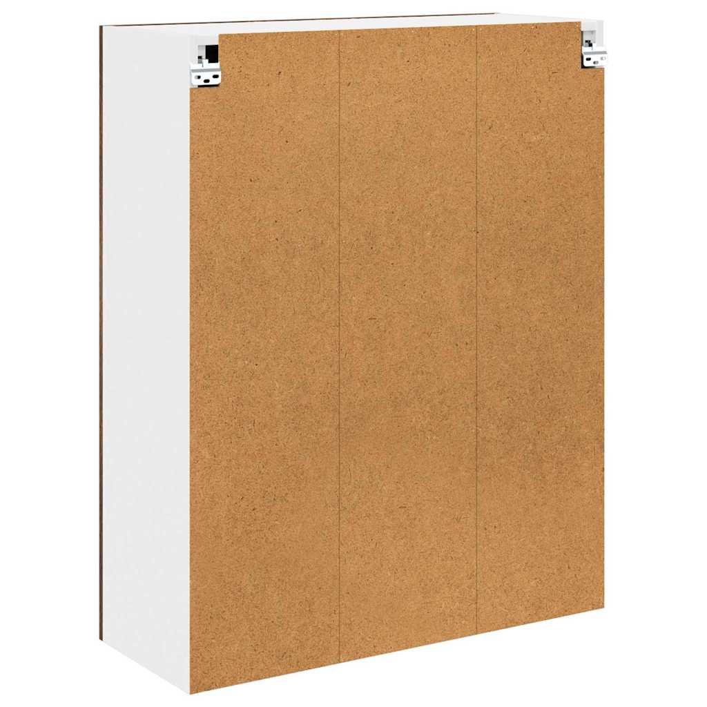 Hengende skap med dør Røkt eik 80 x 31 x 100 cm Konstruert tre
