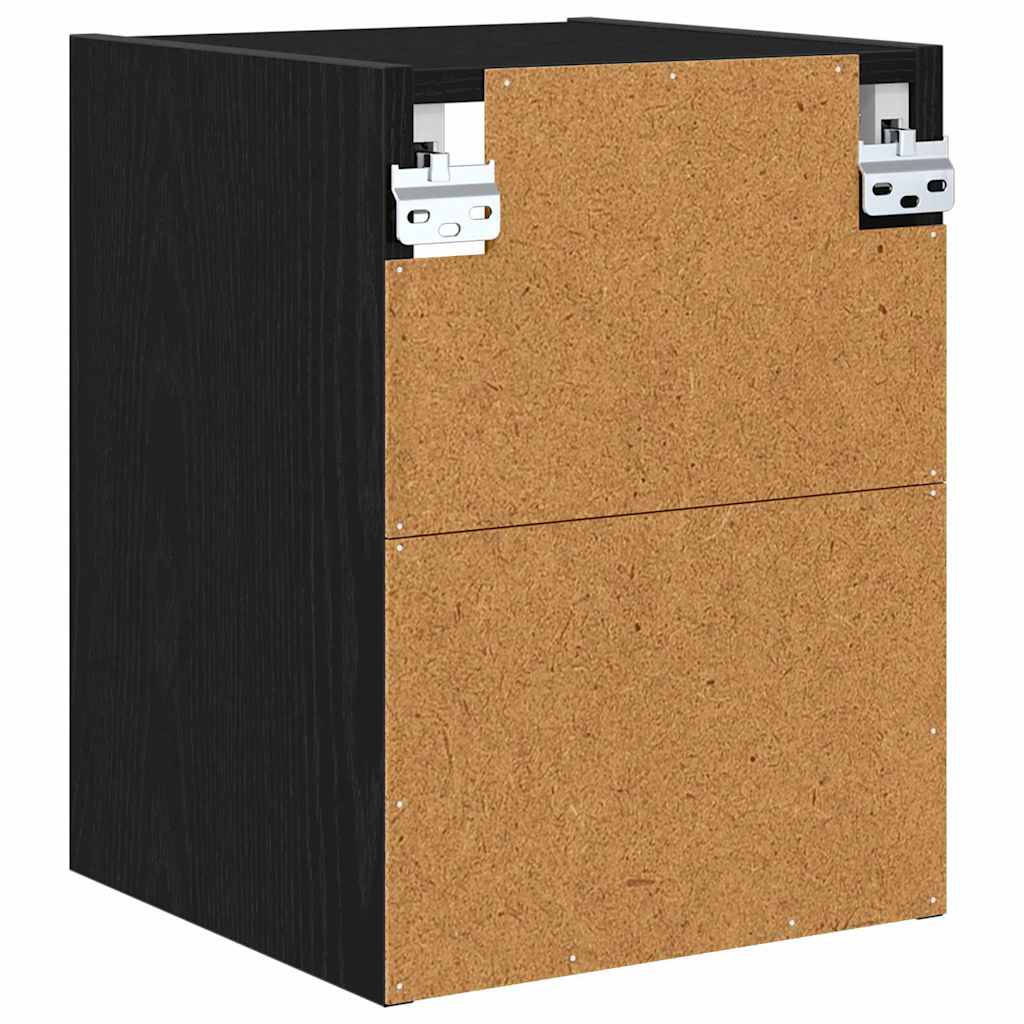 Hengende skap Svart Eik 30 x 29,5 x 40 cm Konstruert tre