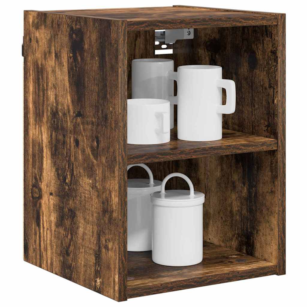 Hengende skap Røkt eik 30 x 29,5 x 40 cm Konstruert tre
