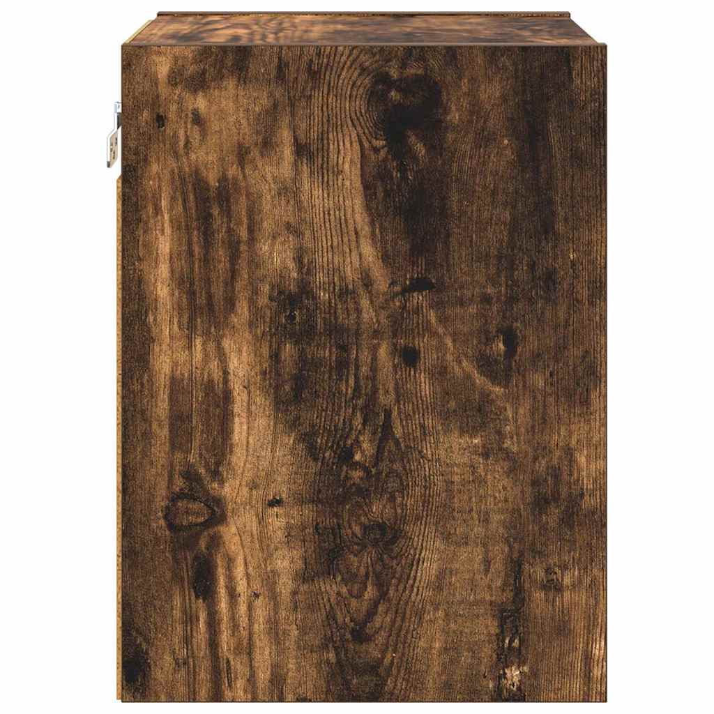Hengende skap Røkt eik 30 x 29,5 x 40 cm Konstruert tre