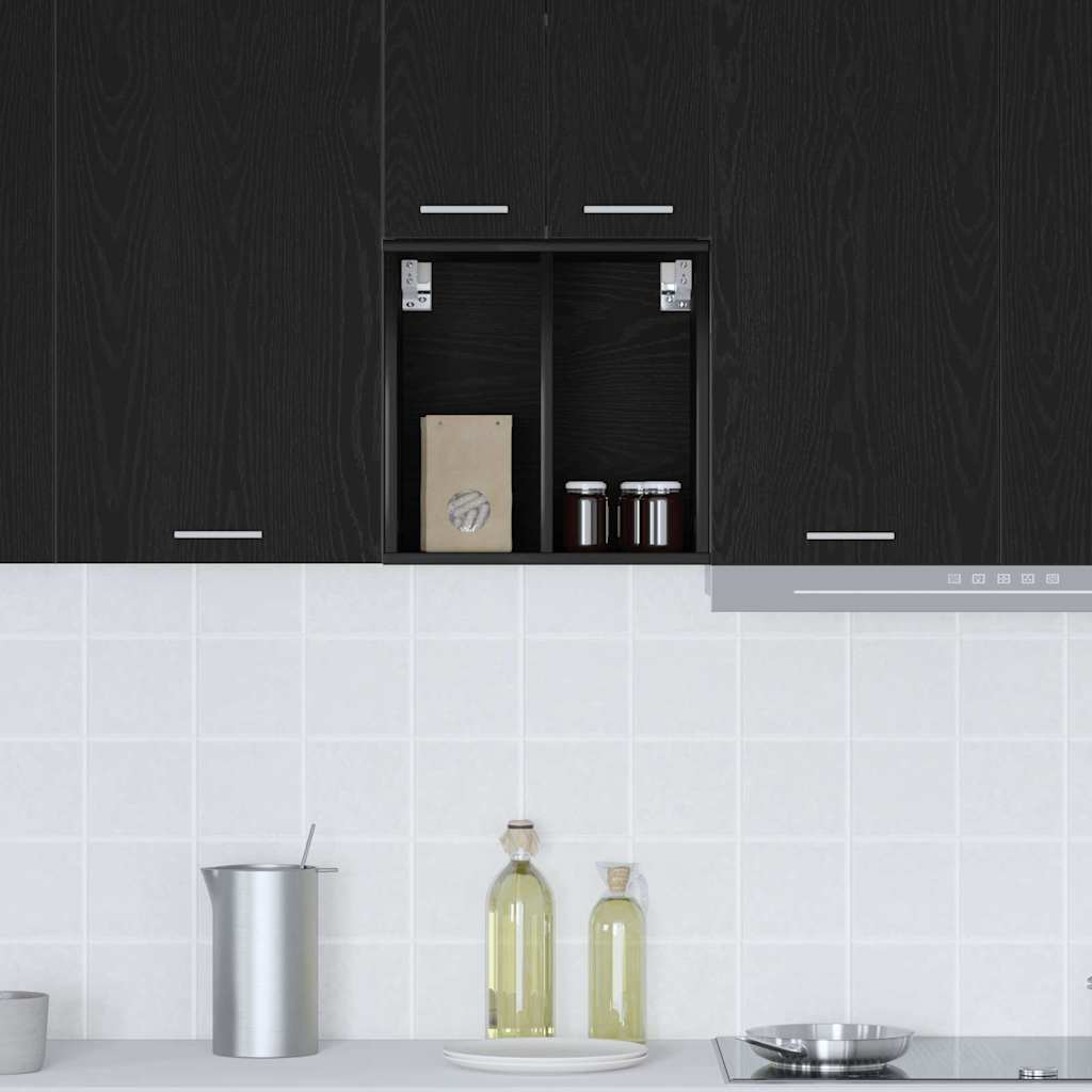 Hengende skap Svart Eik 40 x 29,5 x 40 cm Konstruert tre