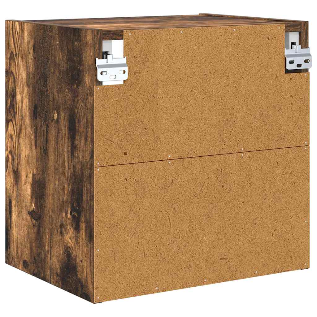 Hengende skap Røkt eik 40 x 29,5 x 40 cm Konstruert tre