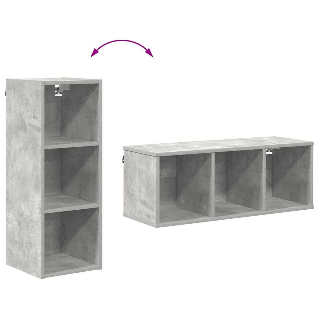 Hengende skap Betonggrå 30 x 29,5 x 80 cm Konstruert tre
